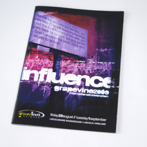 A5 Brochure staand: 100gsm Uncoated