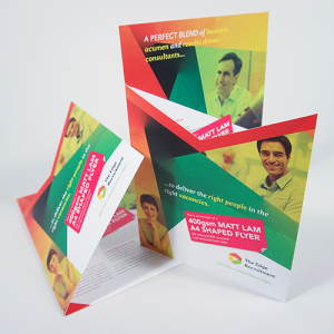 400gsm Matt Laminated Shaped Flyers