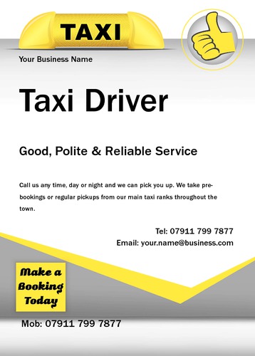 Taxi A6 Flyers by Neil Watson
