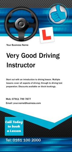 Driving Instructors 1/3rd A4 Flyers by Neil Watson