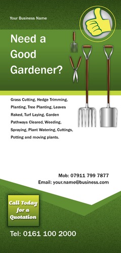 Garden Maintenance 1/3rd A4 Flyers by Neil Watson