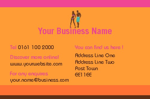 Tanning Salon Business Card  by C V
