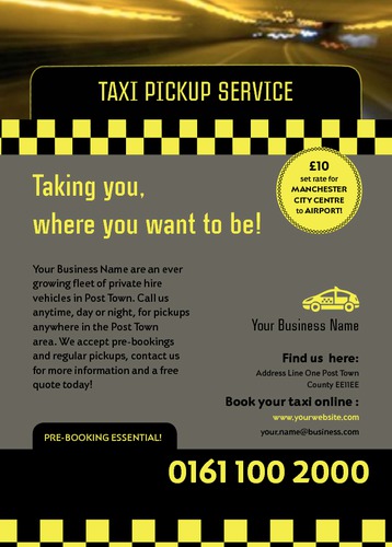 Taxi A6 Flyers by C V