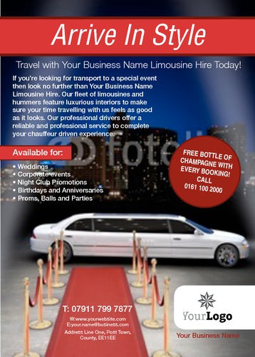 Car Hire A6 Flyers by Rebecca Doherty