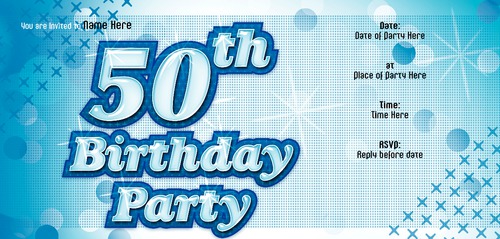 Birthday Party 1/3rd A4 Invitations by Neil Watson
