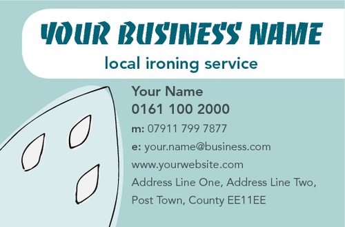 Ironing and Laundry Services Business Card  by Ashley Moore