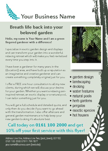 Garden Maintenance A6 Flyers by Ashley Moore