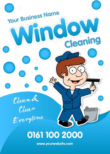 Window Cleaning A6 Flyers by Nickola O'Connor