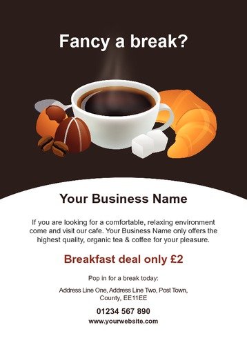 Cafe A6 Flyers by Thomas Mascall