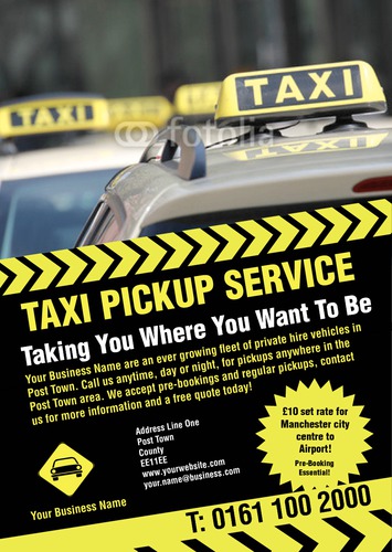 Taxi A5 Flyers by Ro Do | Sane Design
