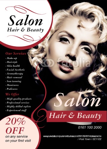 Beauty Salon A6 Flyers by Aleksandra  Karp