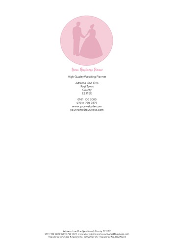 Wedding Planners A4 Letterheads by Nicola Andrews