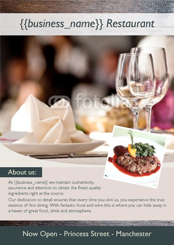 Restaurant A4 Flyers by Ro Do