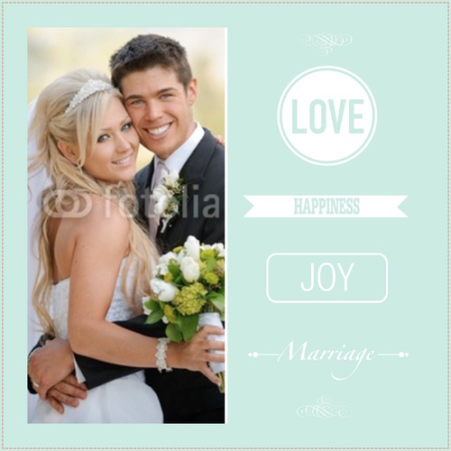 Marriage 30x30" with premium frame  by TemplateCloud.com