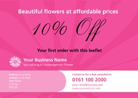 Florists A5 Flyers by Templatecloud
