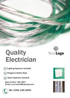Electrician A6 Flyers by Templatecloud 