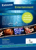Entertainer A6 Flyers by Templatecloud 
