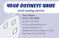Ironing and Laundry Services Business Card  by Templatecloud 