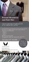 Suit Hire 1/3rd A4 Flyers by Templatecloud 