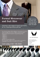 Suit Hire A4 Flyers by Templatecloud 