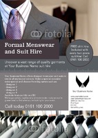 Suit Hire A5 Flyers by Templatecloud 