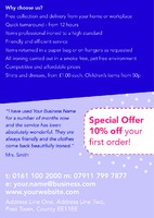 Ironing and Laundry Services A5 Flyers by Templatecloud