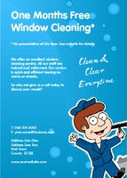 Window Cleaning A6 Flyers by Templatecloud