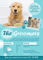 Dog Groomers A5 Flyers by Templatecloud 