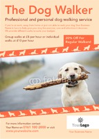 Dog Walkers A6 Flyers by Templatecloud 