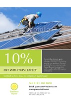 Solar Panels A6 Flyers by Templatecloud