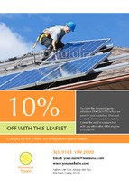Solar Panels A6 Leaflets by Templatecloud