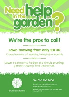 Lawn Mowing A6 Leaflets by Templatecloud 