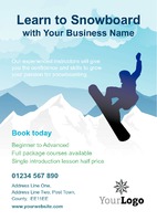 Snowboard Instructor A5 Flyers by Templatecloud 