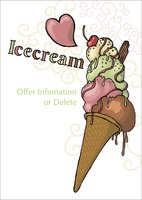 Ice Cream Shop A5 Flyers by Templatecloud