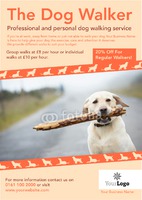 Dog Walkers A4 Flyers by Templatecloud 