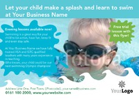 Swimming Lessons A6 Flyers by Templatecloud 