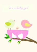 New Baby Regular (folds to A6) Greeting Cards by Templatecloud 