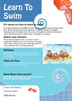 Swimming Pool A6 Leaflets by Templatecloud