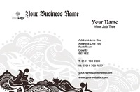 Business Card Black Paisley Collection by Templatecloud 