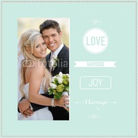 Marriage 12x12" with premium frame  by Templatecloud 