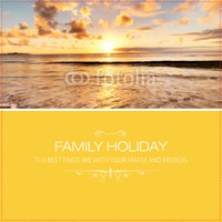 20x20" with premium frame Family Holiday by Templatecloud 