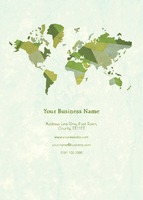 World Map A6 Flyers by Templatecloud 