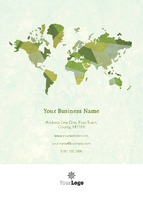 World Map A6 Leaflets by Templatecloud 