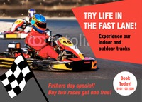 Go Karting A6 Flyers by Templatecloud 