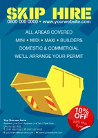 Skip Hire A4 Flyers by Templatecloud 