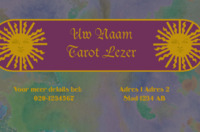 Tarot kaartlezer Visitekaartje  voor C V