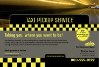 Taxi 4" x 6" Flyers by Templatecloud 