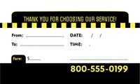 Taxi 2" x 3.5" Business Cards by Templatecloud 