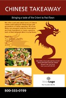 Chinese Takeout 4" x 6" Flyers by Templatecloud 