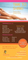 Tanning Salon 4" x 9" Rack Card by Templatecloud 